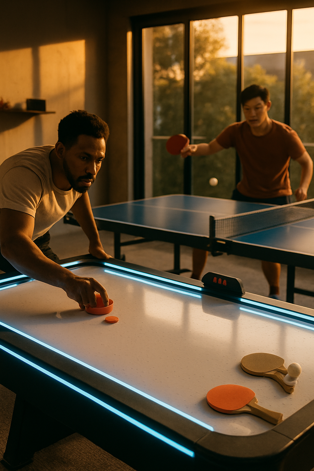 Lee más sobre el artículo Mesas de aire vs mesas de ping pong: guía experta para elegir la mejor mesa recreativa