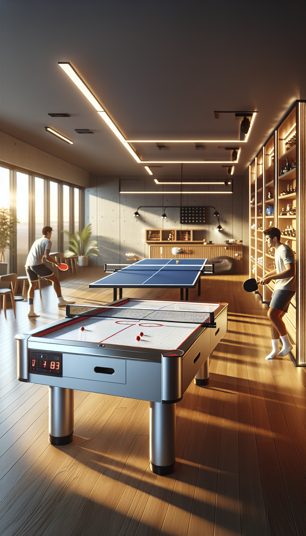 Lee más sobre el artículo El duelo recreativo: cómo elegir entre mesa de aire (air hockey) y mesa de ping pong para tu espacio y nivel