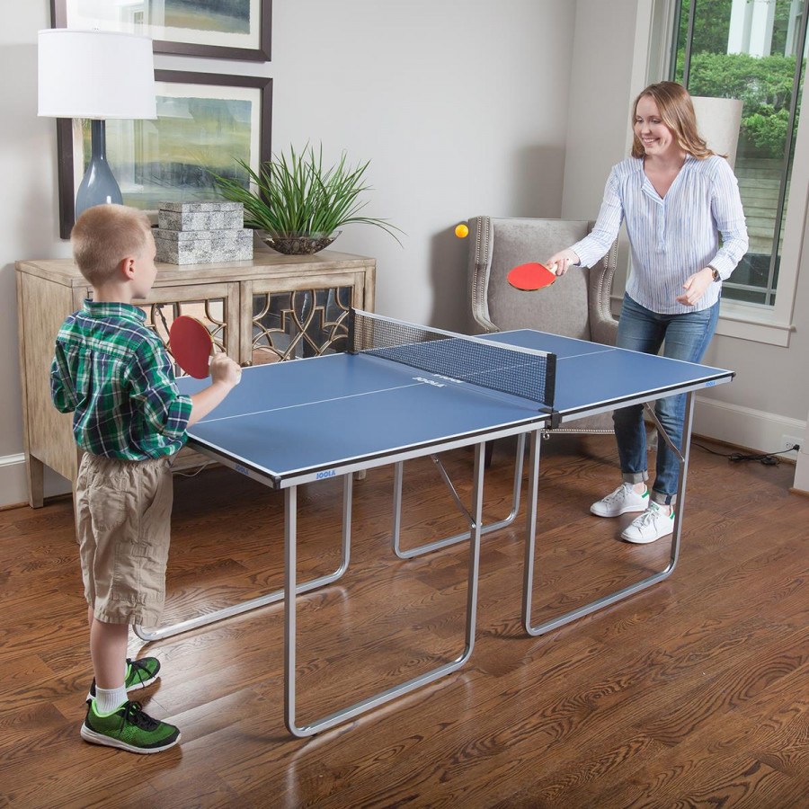  ZENY Mesa de ping pong compacta de tamaño mediano con red y  poste para espacio pequeño y apartamento, mesa multiusos : Deportes y  Actividades al Aire Libre